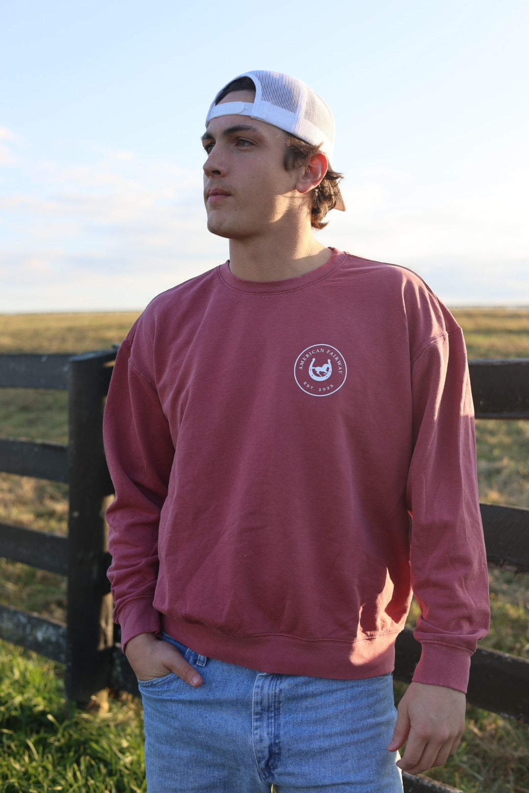 Red Lightweight Crewneck
