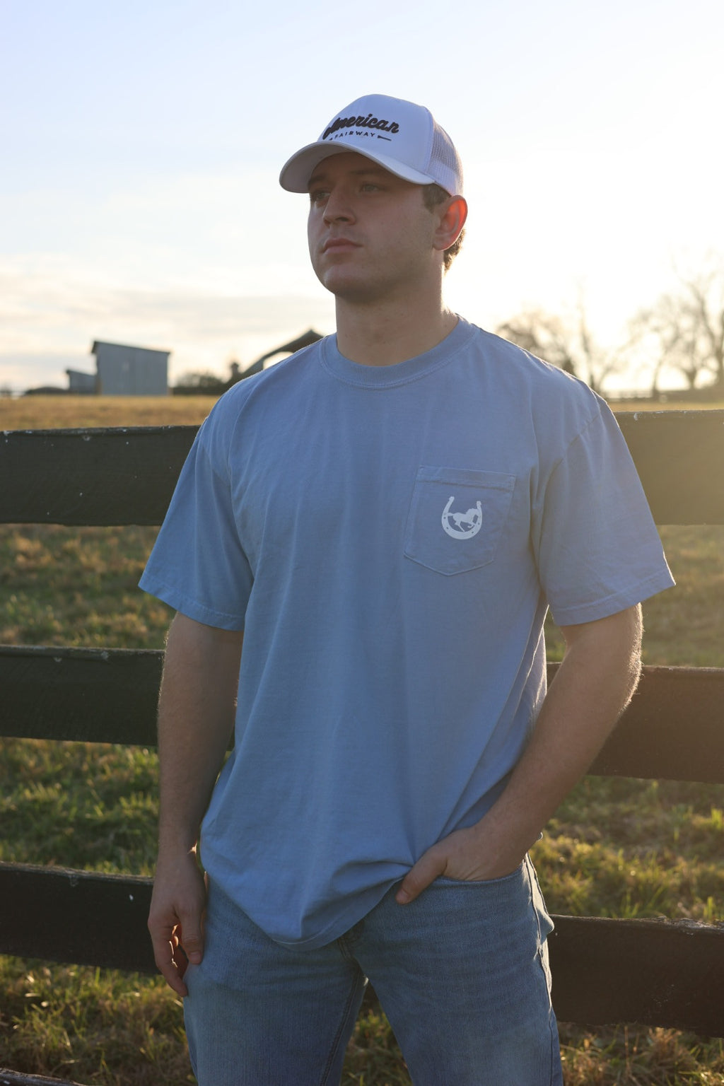 Blue Birdies & Bourbon Pocket Tee