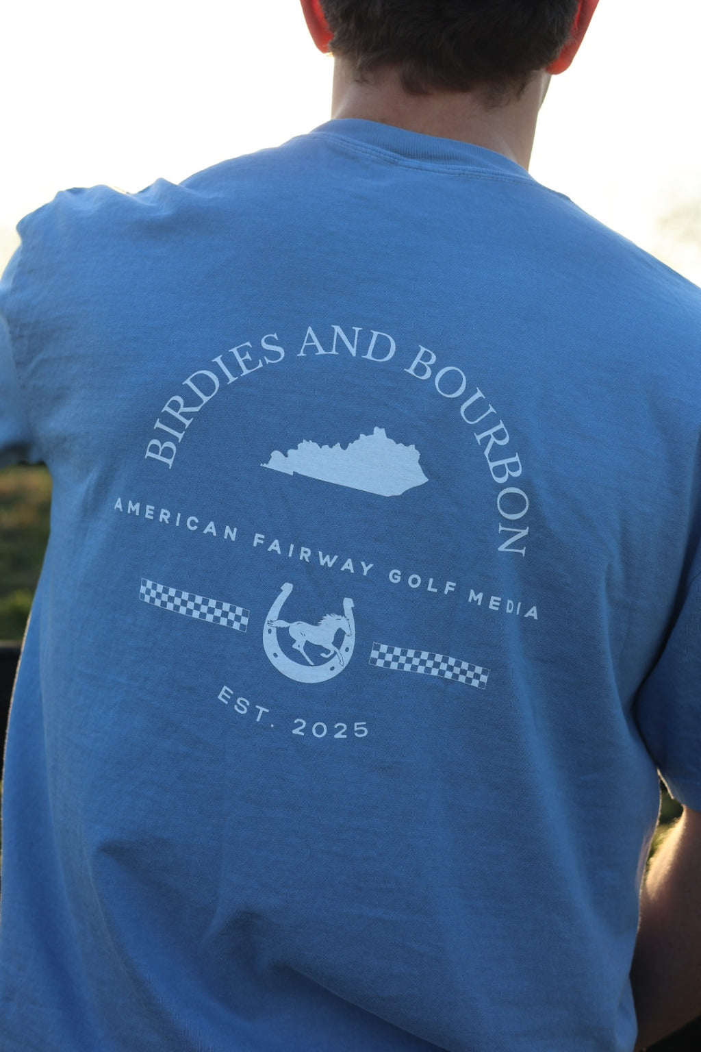 Blue Birdies & Bourbon Pocket Tee