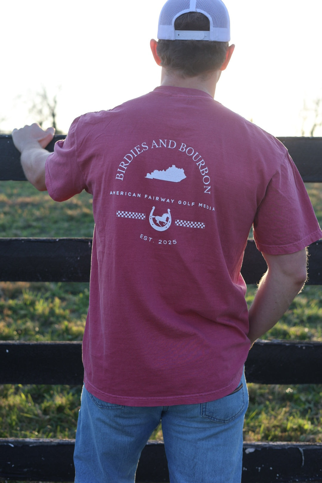 Red Birdies & Bourbon Pocket Tee