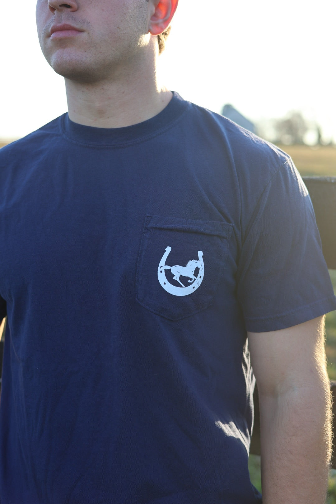Navy Birdies & Bourbon Pocket Tee